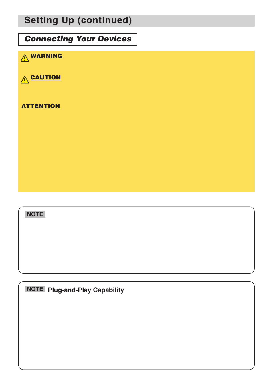 Setting up (continued), Connecting your devices | 3M X70 User Manual | Page 8 / 49