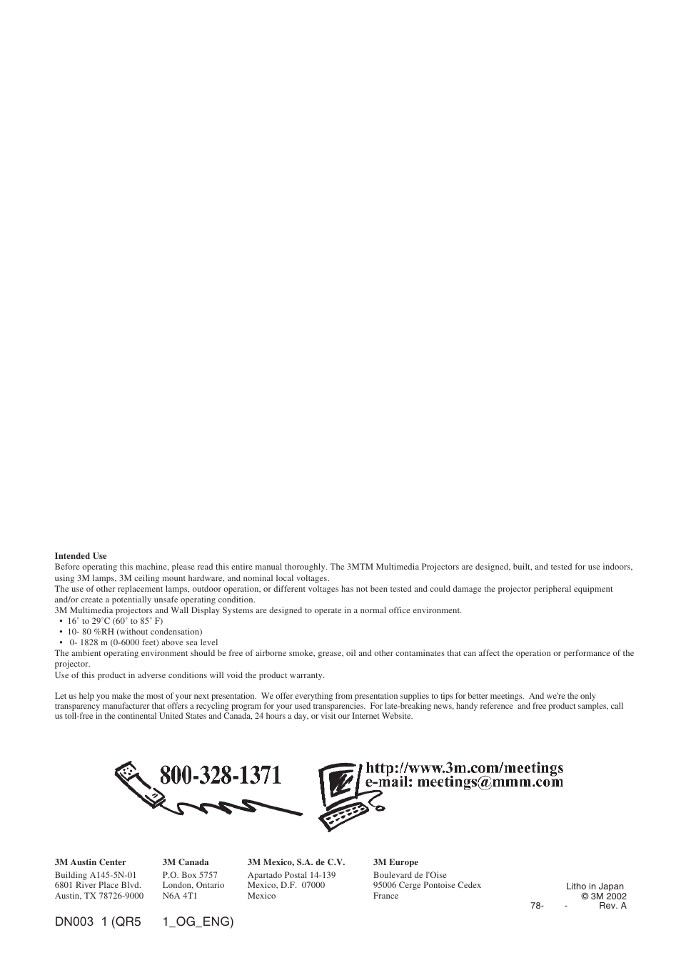 3M MP8790CN User Manual | Page 44 / 44