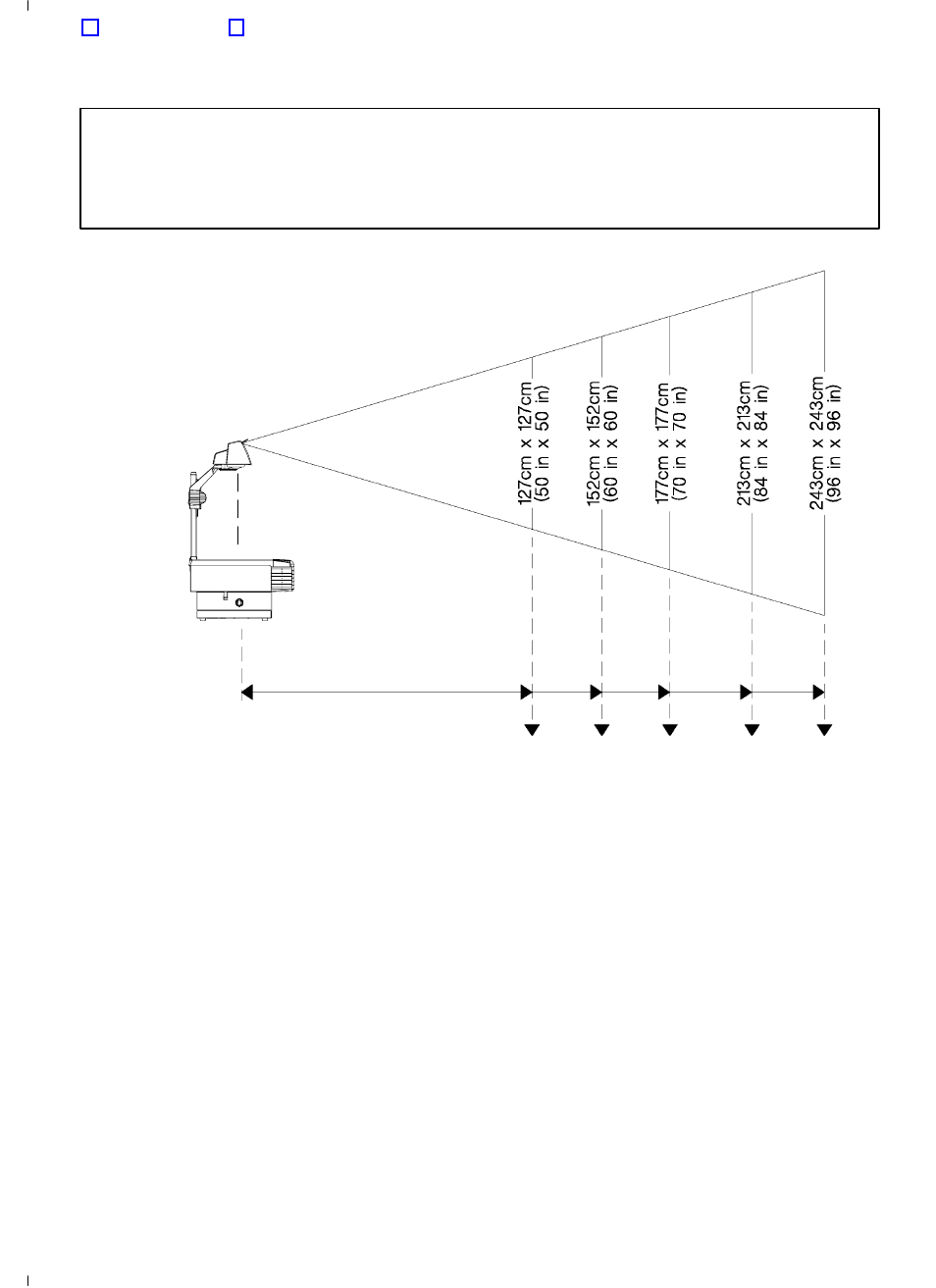 Projector to screen distance | 3M 9800 User Manual | Page 3 / 15