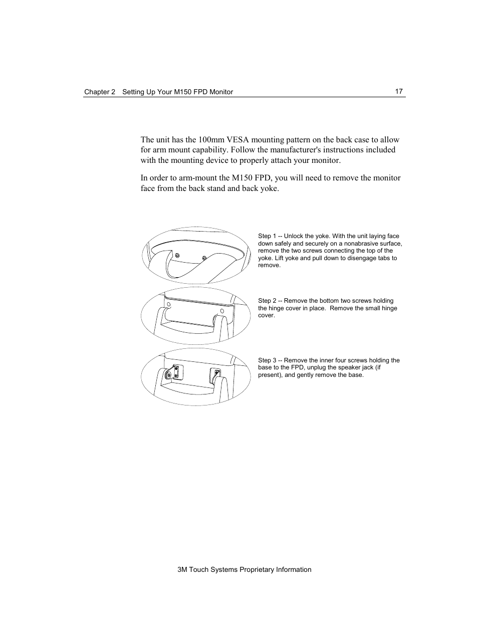 Arm mounting option | 3M M150 User Manual | Page 17 / 37