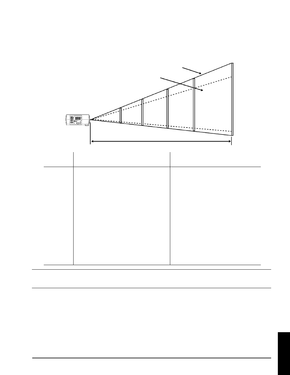 A.3 projector-to-screen distance | 3M MP8740 User Manual | Page 24 / 34