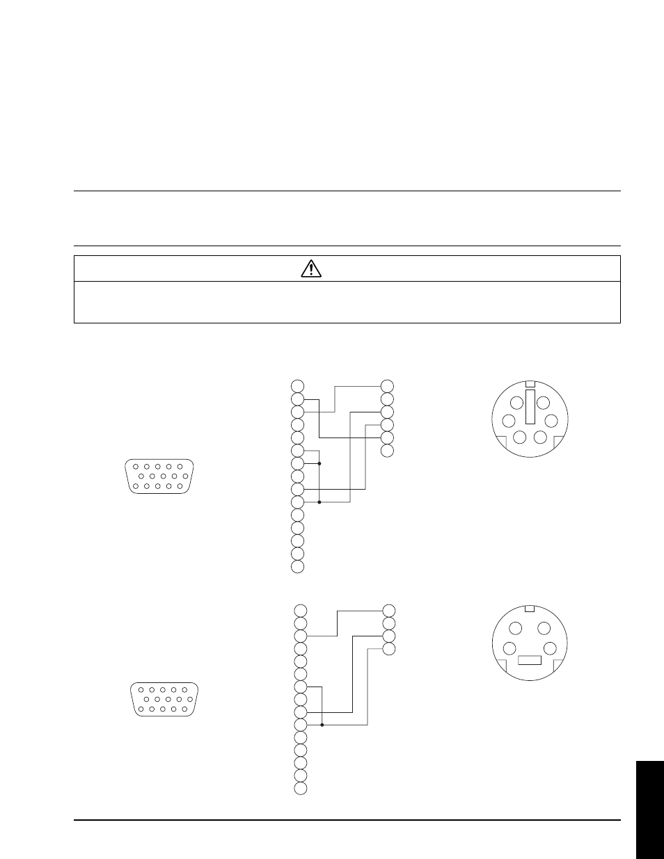 A.7 connection to the control signal terminal, Technical, A) mouse emulation | Caution | 3M MP8740 User Manual | Page 28 / 34