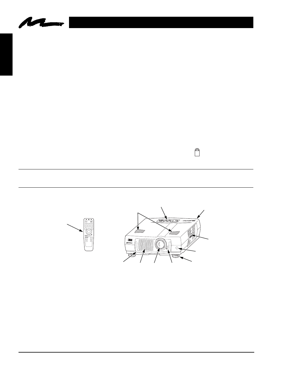 Section 2: product description, 1 machine characteristics, 2 part identification list | 3M MP8740 User Manual | Page 7 / 34