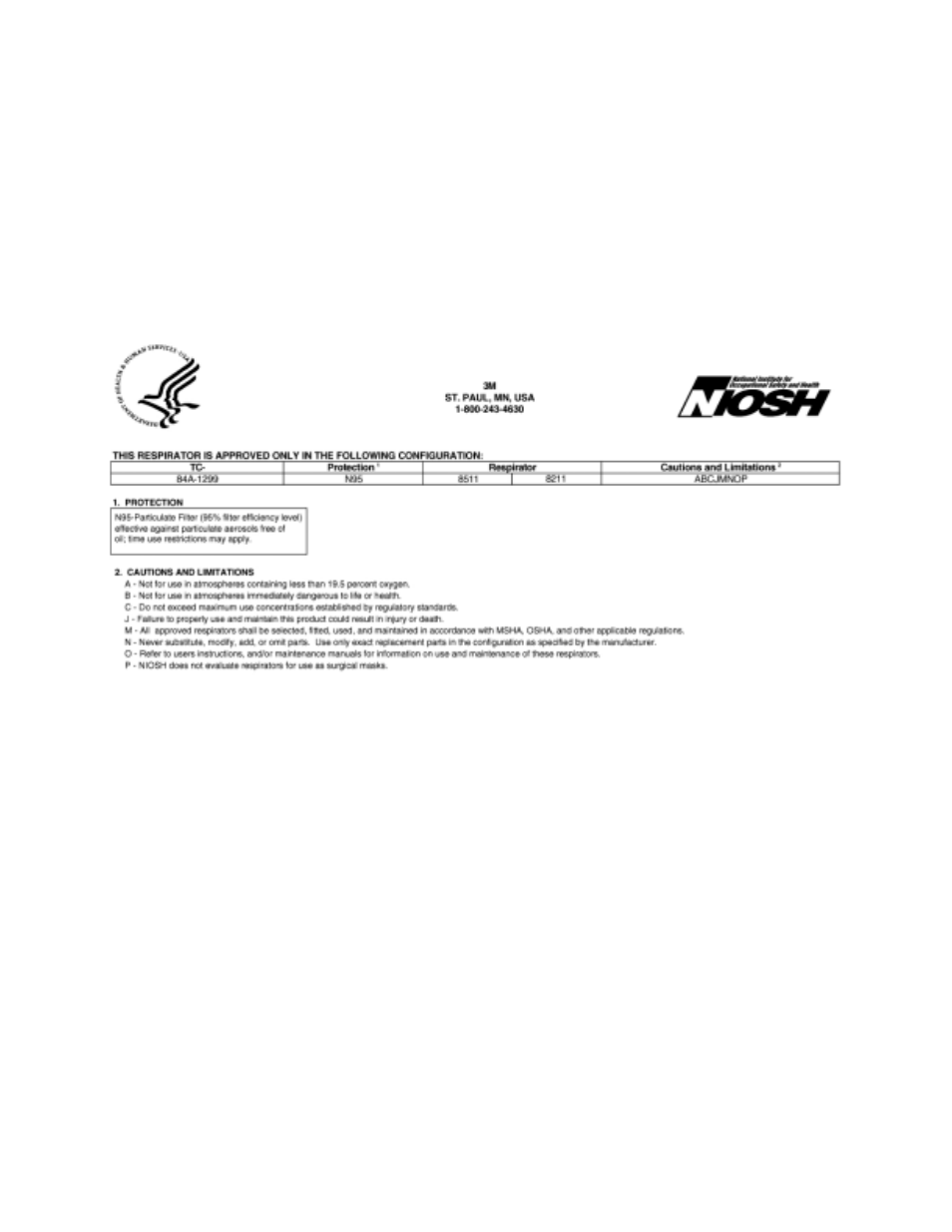 3M RESPIRATOR N95 PARTICULATE 8511 User Manual | Page 4 / 5