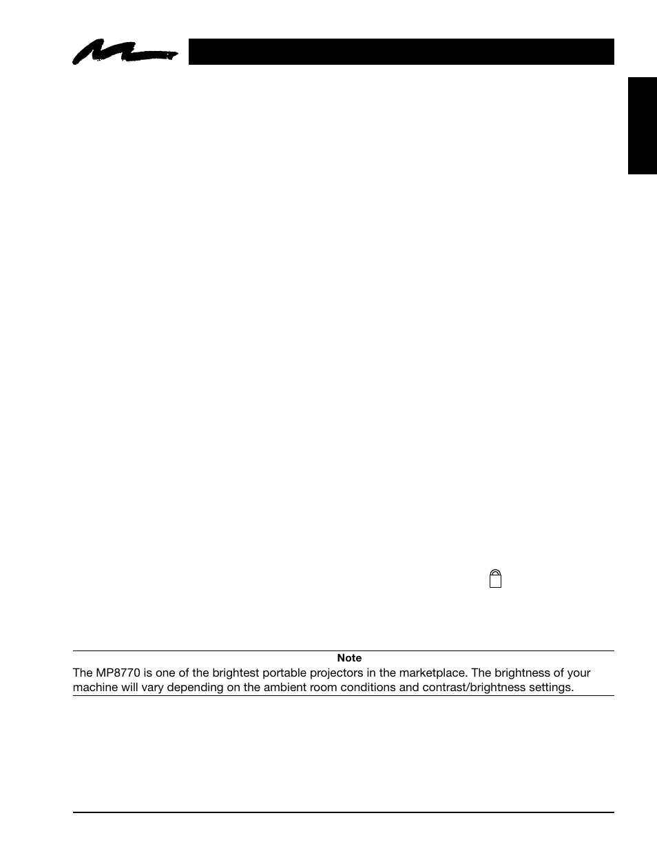 Section 2:product description, 1 machine characteristics, Section 2 | Product description, Machine characteristics | 3M MP8770 User Manual | Page 8 / 39