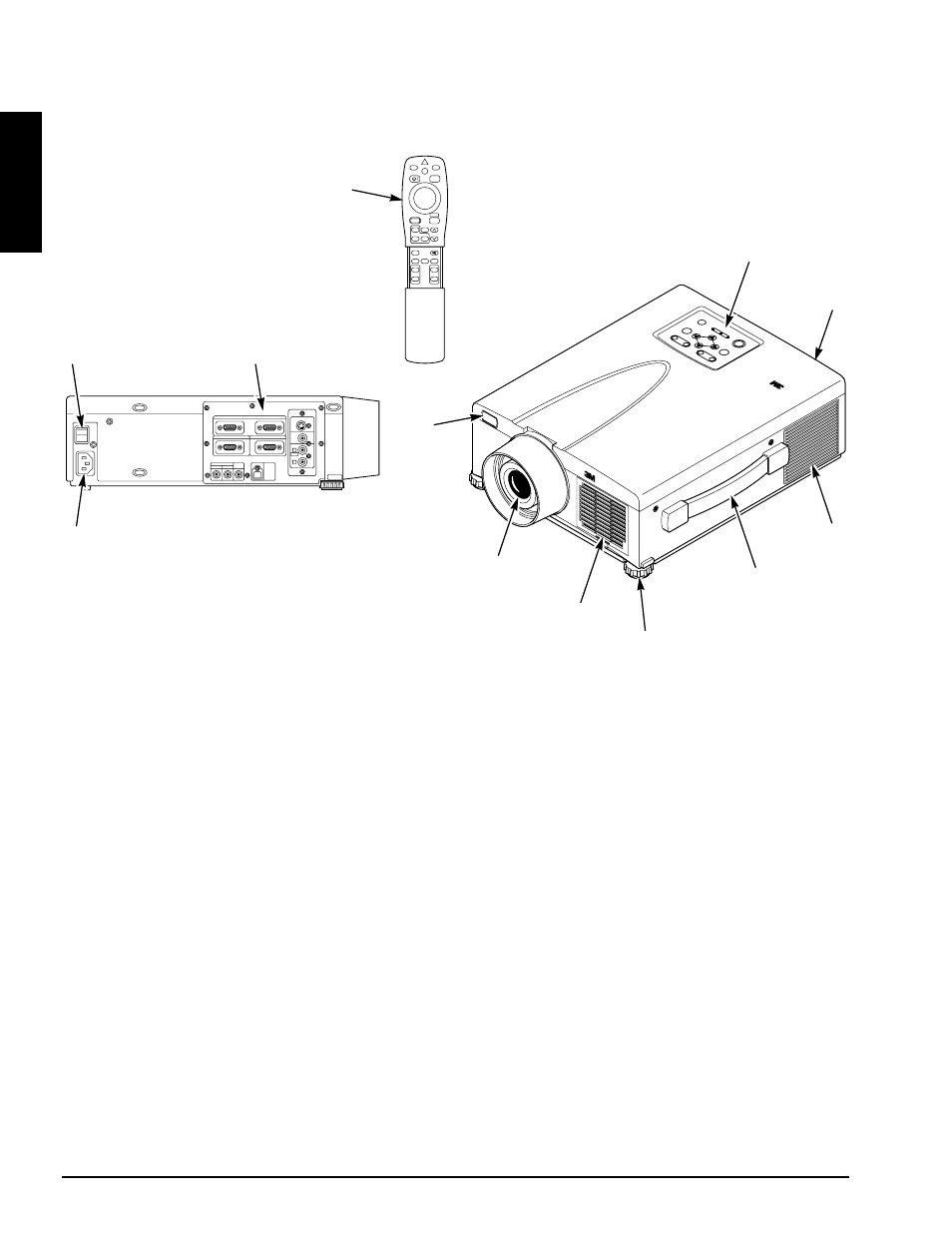 2 part identification list, Part identification list, English | 3M MP8770 User Manual | Page 9 / 39