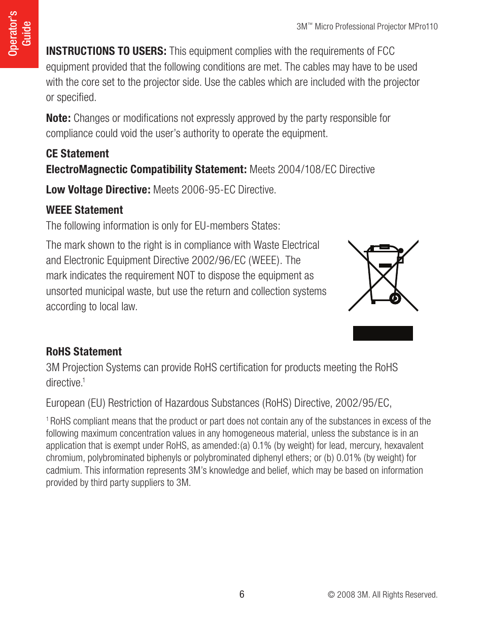 3M MPro110 User Manual | Page 6 / 20