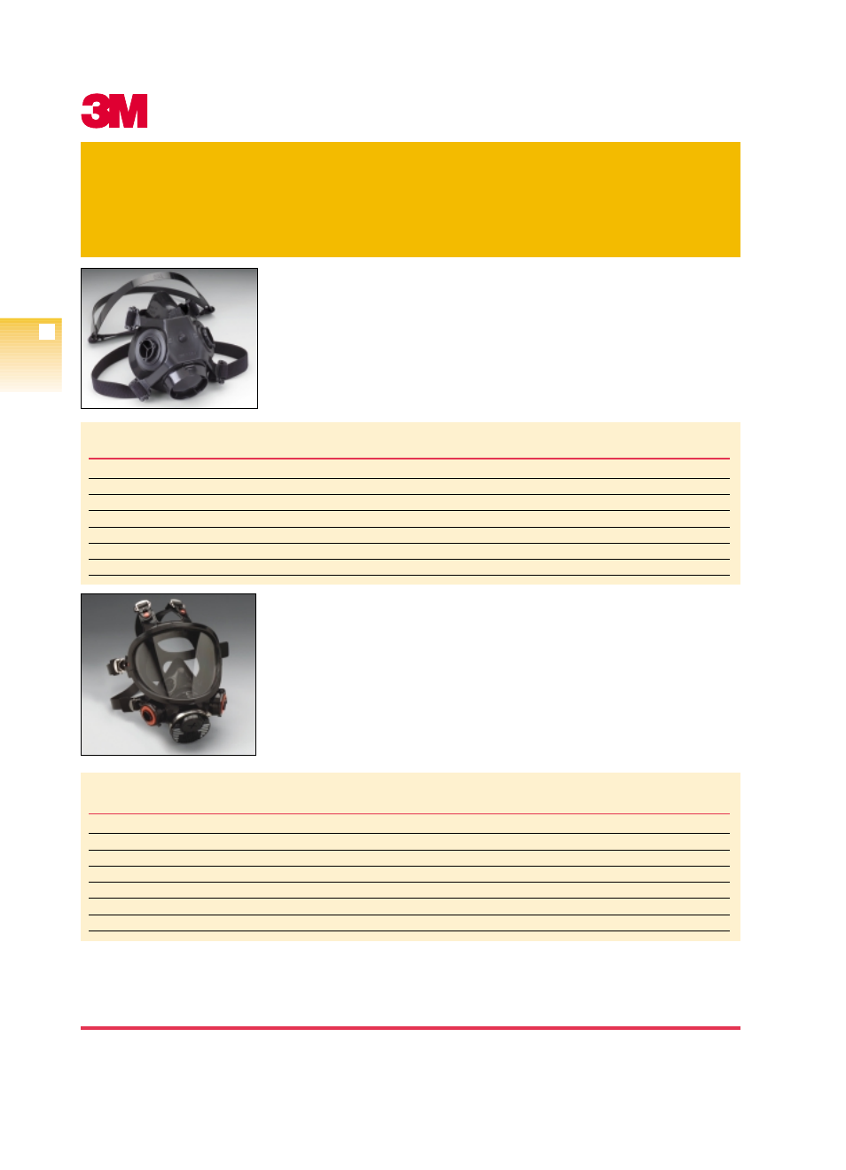 Half and full facepiece respirators, 7000 series, C116 | 3M 7000 Series User Manual | Page 3 / 11