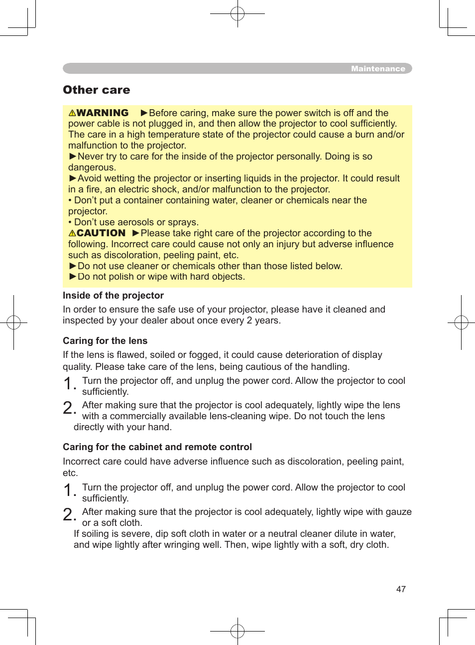 3M X75 User Manual | Page 47 / 57
