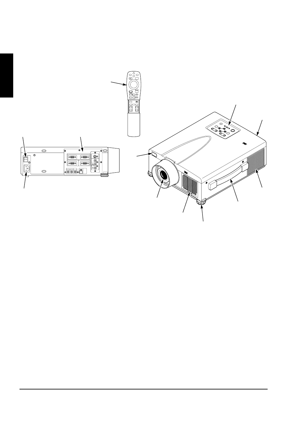 2 part identification list, English | 3M MP8745 User Manual | Page 9 / 39