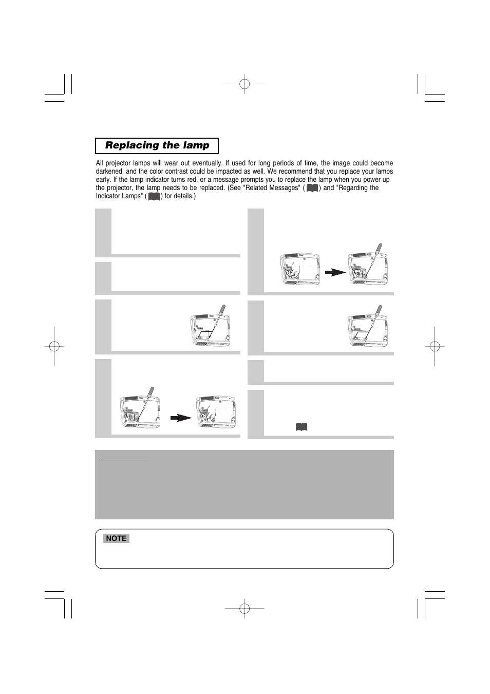 Replacing the lamp | 3M S40C User Manual | Page 31 / 40