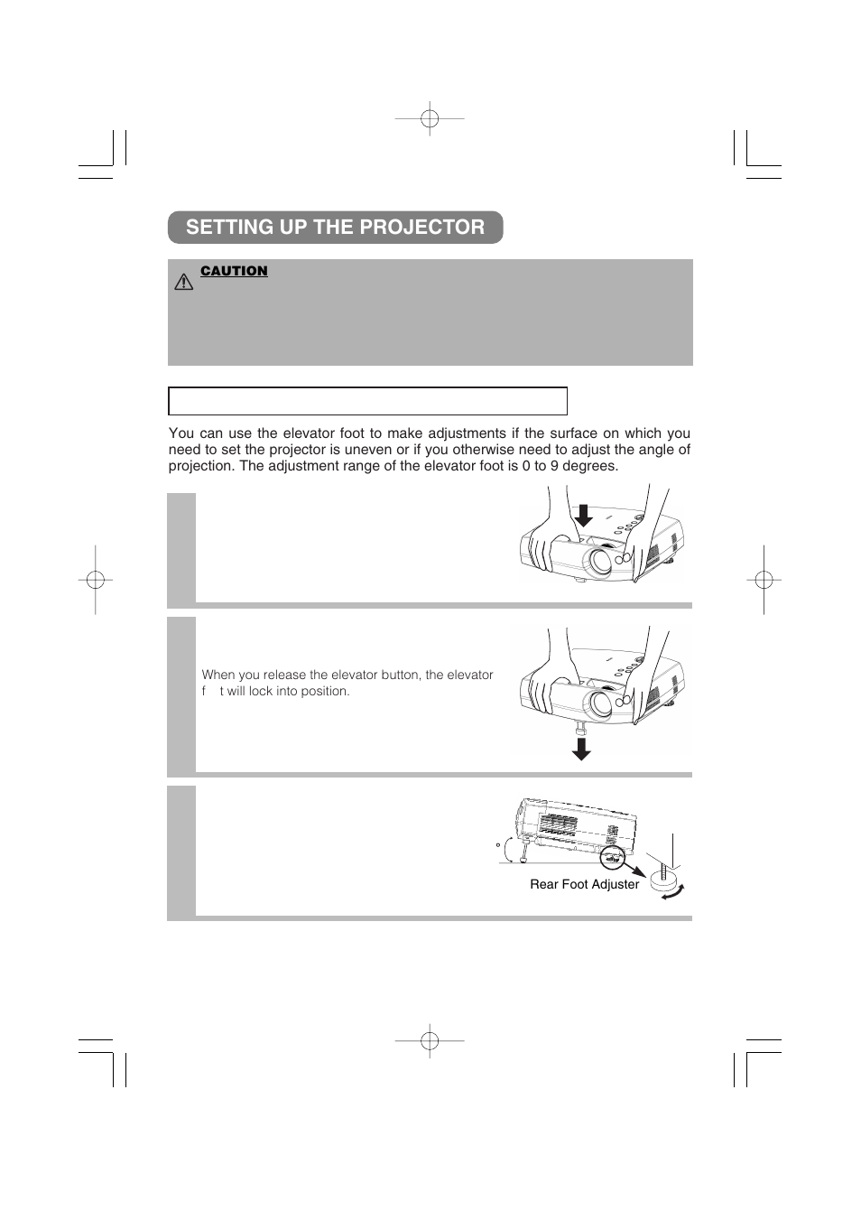 Setting up the projector | 3M S40C User Manual | Page 7 / 40