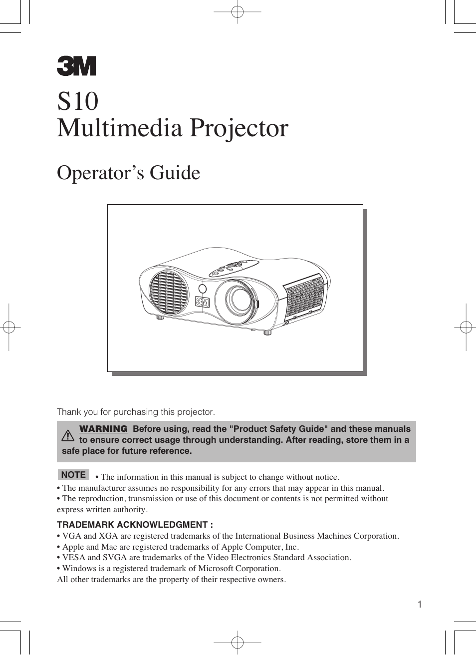 3M S10 User Manual | 45 pages