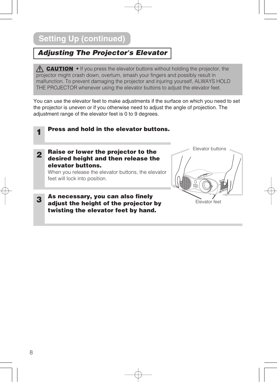 Setting up (continued) | 3M S10 User Manual | Page 8 / 45