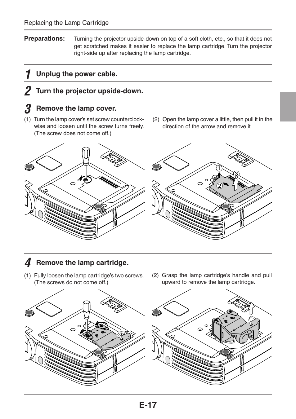 E-17 | 3M PX5 User Manual | Page 17 / 95