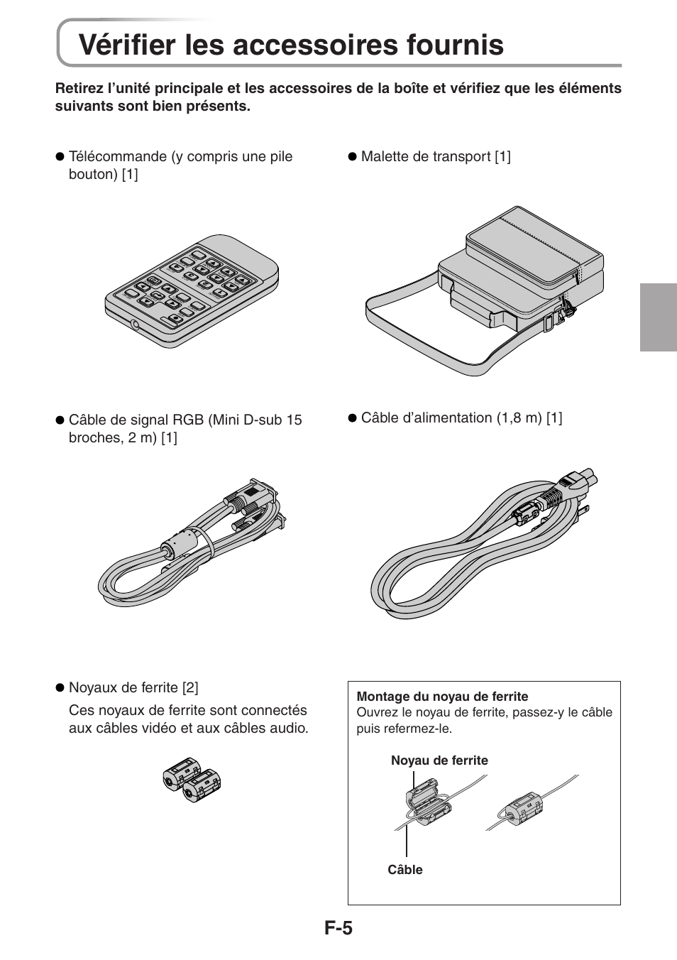 Vérifier les accessoires fournis | 3M PX5 User Manual | Page 24 / 95