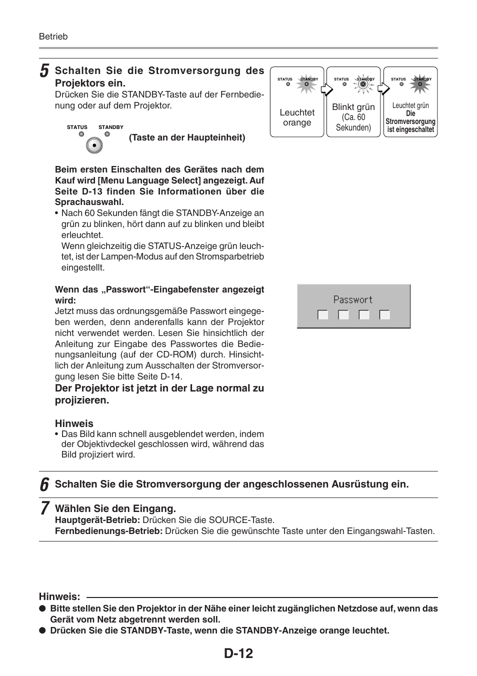 D-12 | 3M PX5 User Manual | Page 50 / 95
