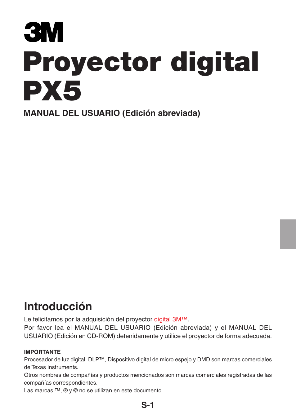 Proyector digital px | 3M PX5 User Manual | Page 77 / 95