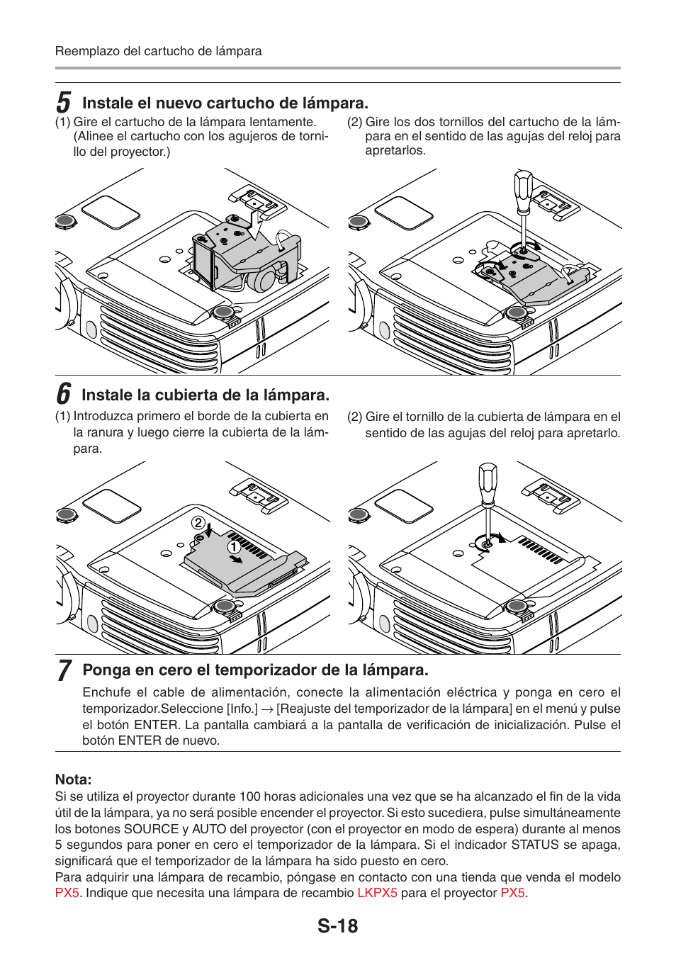 S-18 | 3M PX5 User Manual | Page 94 / 95