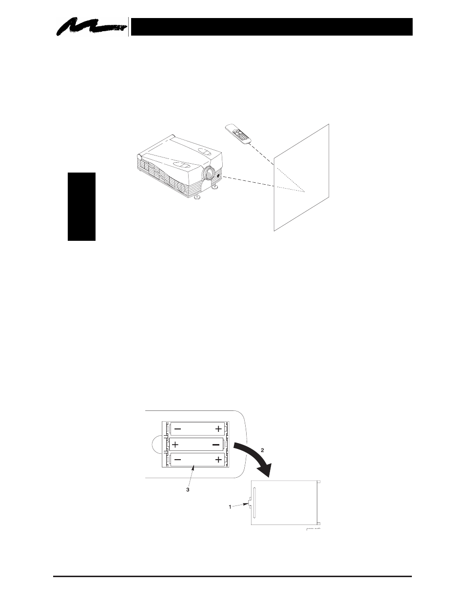 Remote control, 1. how to operate the remote control, 2. replacing the batteries | 3M MP8620 User Manual | Page 11 / 32