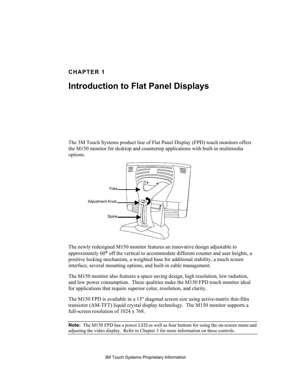 Introduction to flat panel displays | 3M MicroTouch M150 User Manual | Page 9 / 33