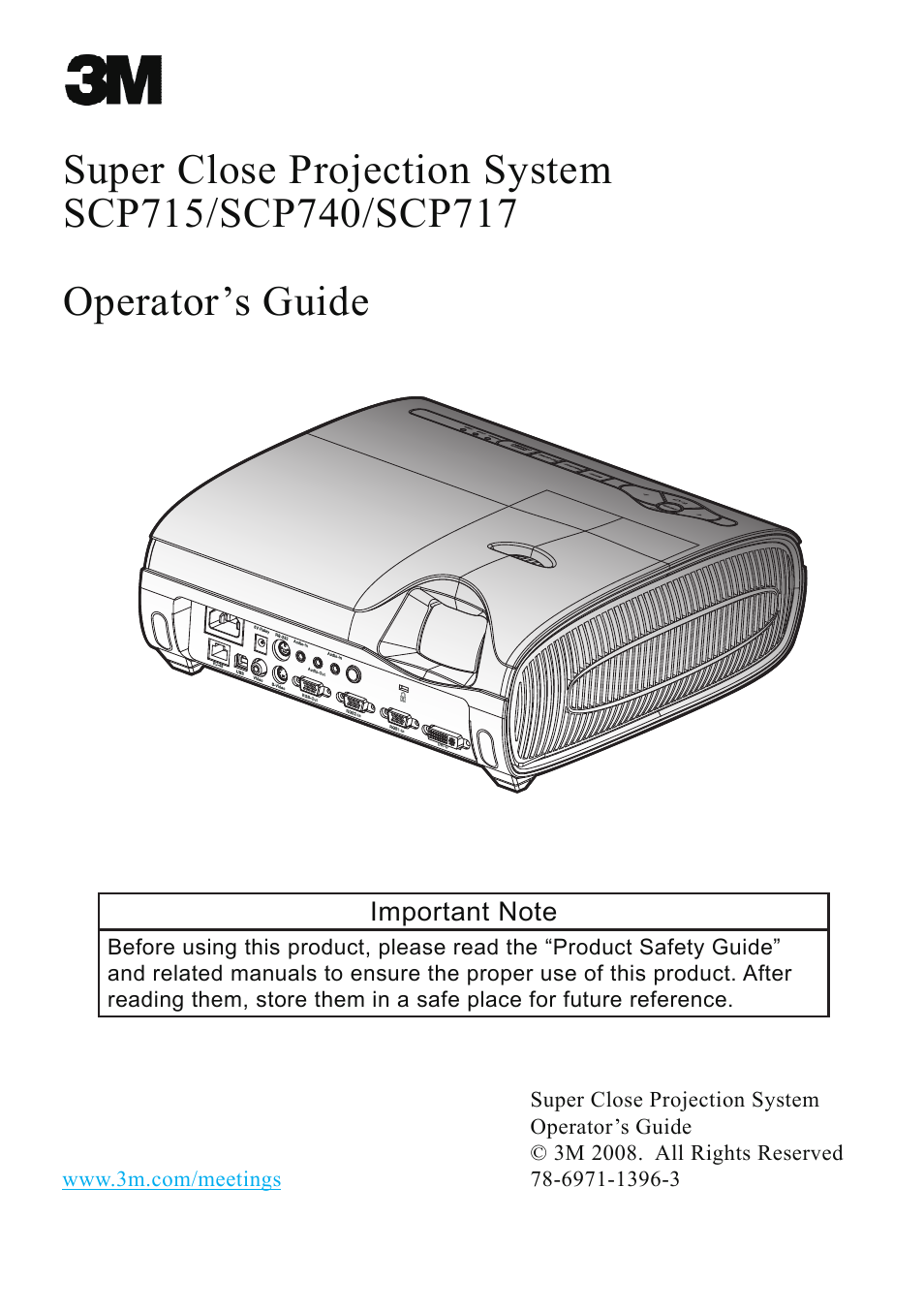 3M SCP717 User Manual | 58 pages