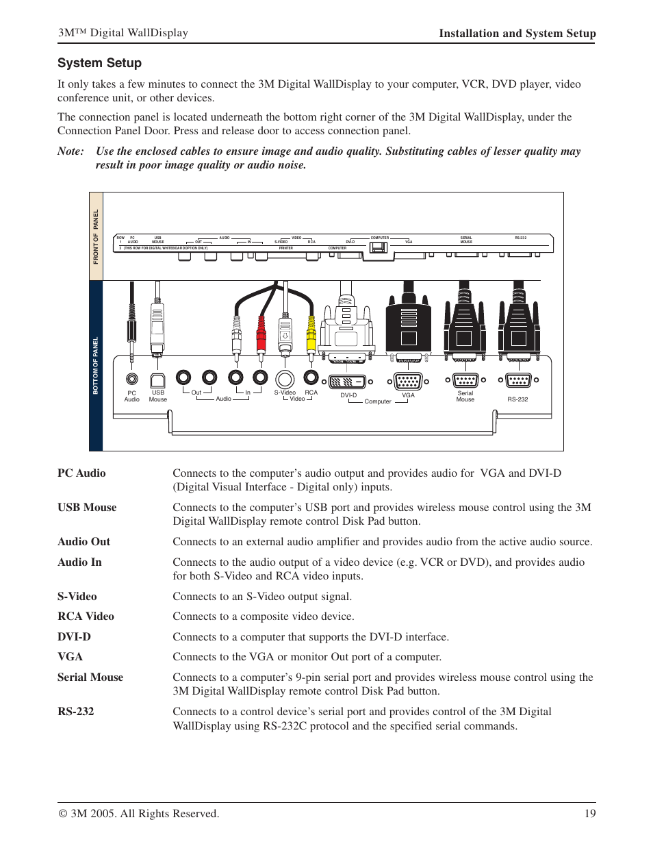 System setup | 3M 9000PD User Manual | Page 19 / 46