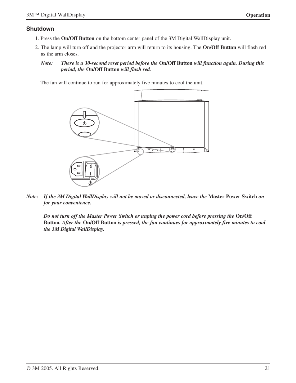 Shutdown | 3M 9000PD User Manual | Page 21 / 46