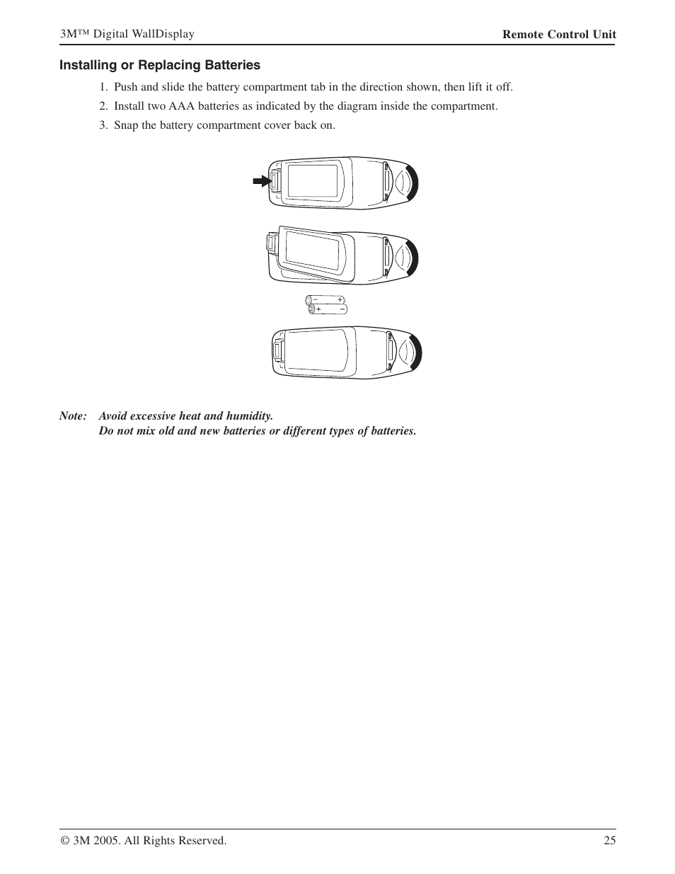 Installing or replacing batteries | 3M 9000PD User Manual | Page 25 / 46