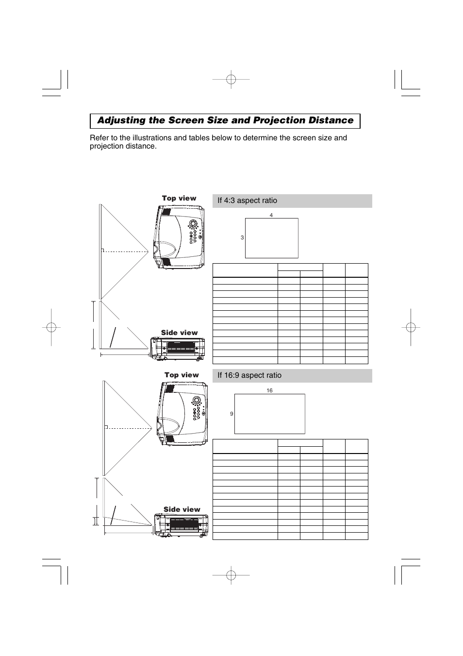 Adjusting the screen size and projection distance | 3M MP8790 User Manual | Page 8 / 44