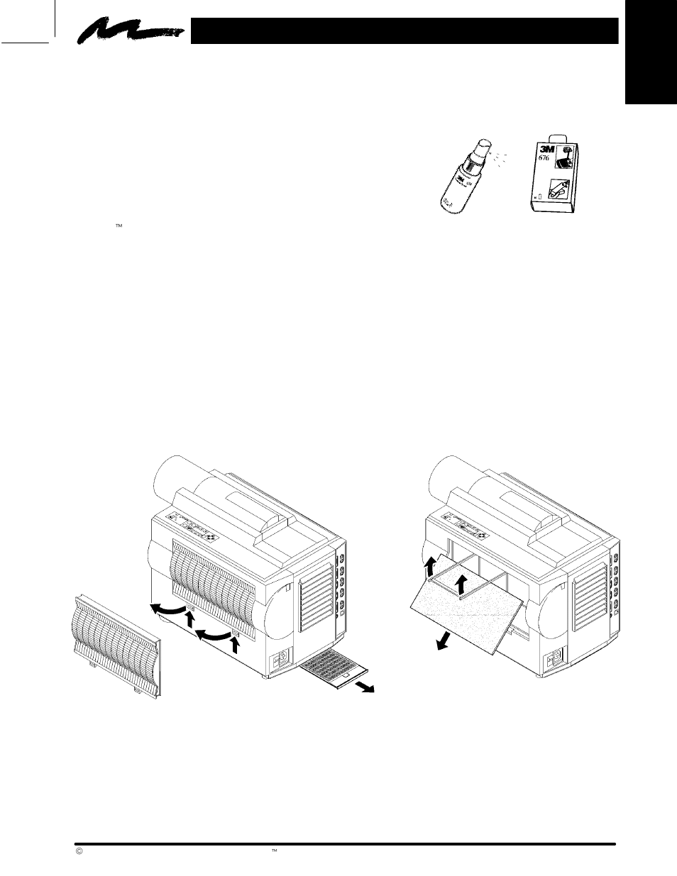 Maintenance, 1. cleaning, Daily cleaning | Cleaning the projection lens, Cleaning the air filters | 3M MP8660 User Manual | Page 23 / 38