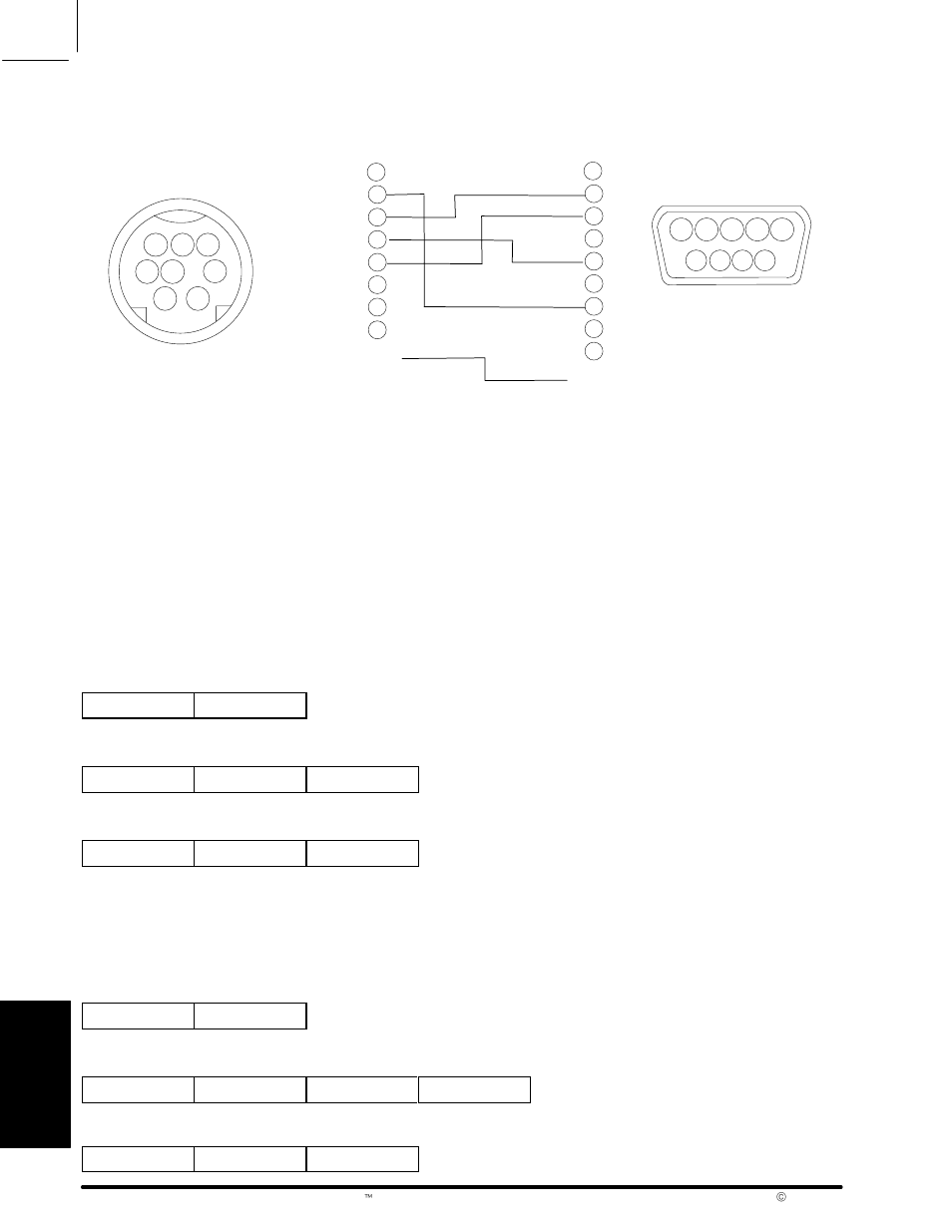 A–8. serial interface command codes, Rs–232 connection cable, Command code formats | 3M MP8660 User Manual | Page 33 / 38