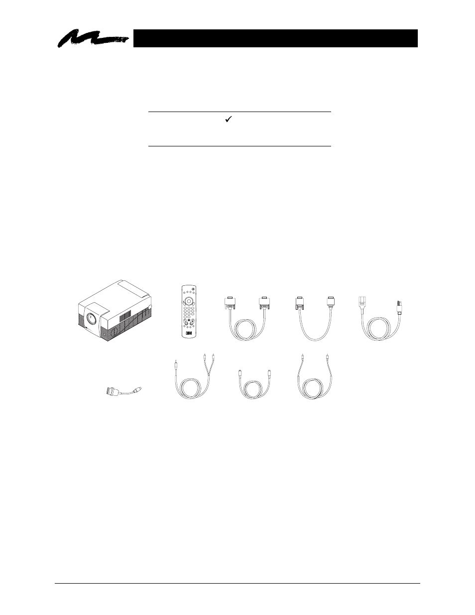 1. contents of shipping box, 2. inventory list, 3. keep your packing materials | 4. what™s next, 1. c, Ontents of, Hipping, 2. i, Nventory, 3. k | 3M MP8610 User Manual | Page 7 / 37
