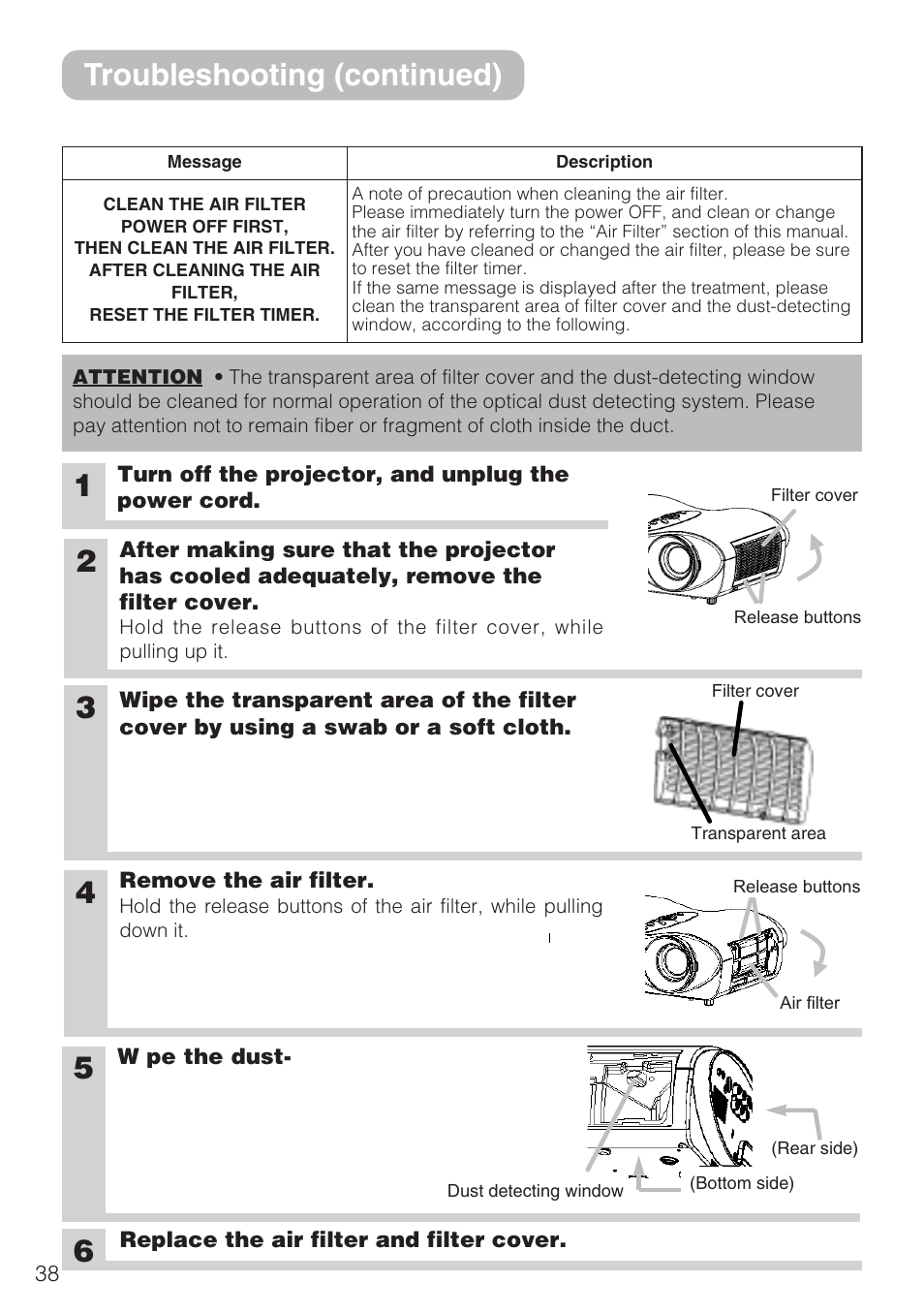 Troubleshooting (continued) | 3M S10C User Manual | Page 38 / 45