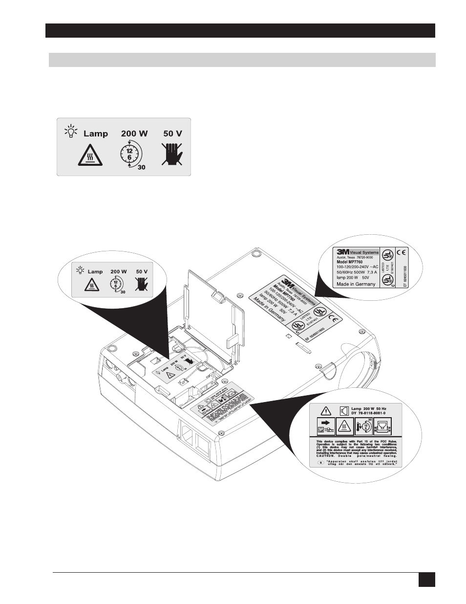 Product safety labels, Save these instructions, Introduction | 3M MP7760 User Manual | Page 5 / 36