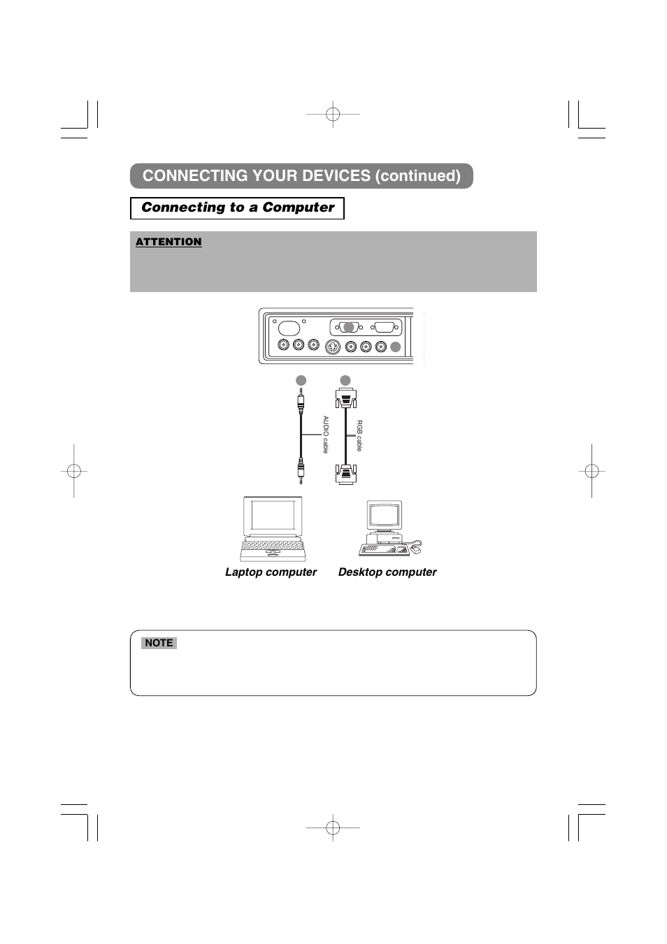 Connecting your devices (continued), Connecting to a computer | 3M MP7640i/MP7740i User Manual | Page 11 / 40