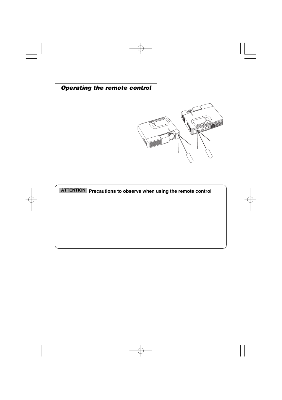 Operating the remote control | 3M MP7640i/MP7740i User Manual | Page 14 / 40