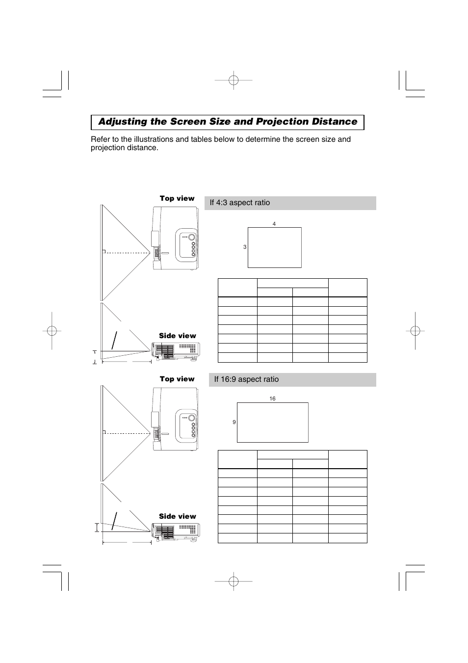 Adjusting the screen size and projection distance | 3M MP7640i/MP7740i User Manual | Page 8 / 40