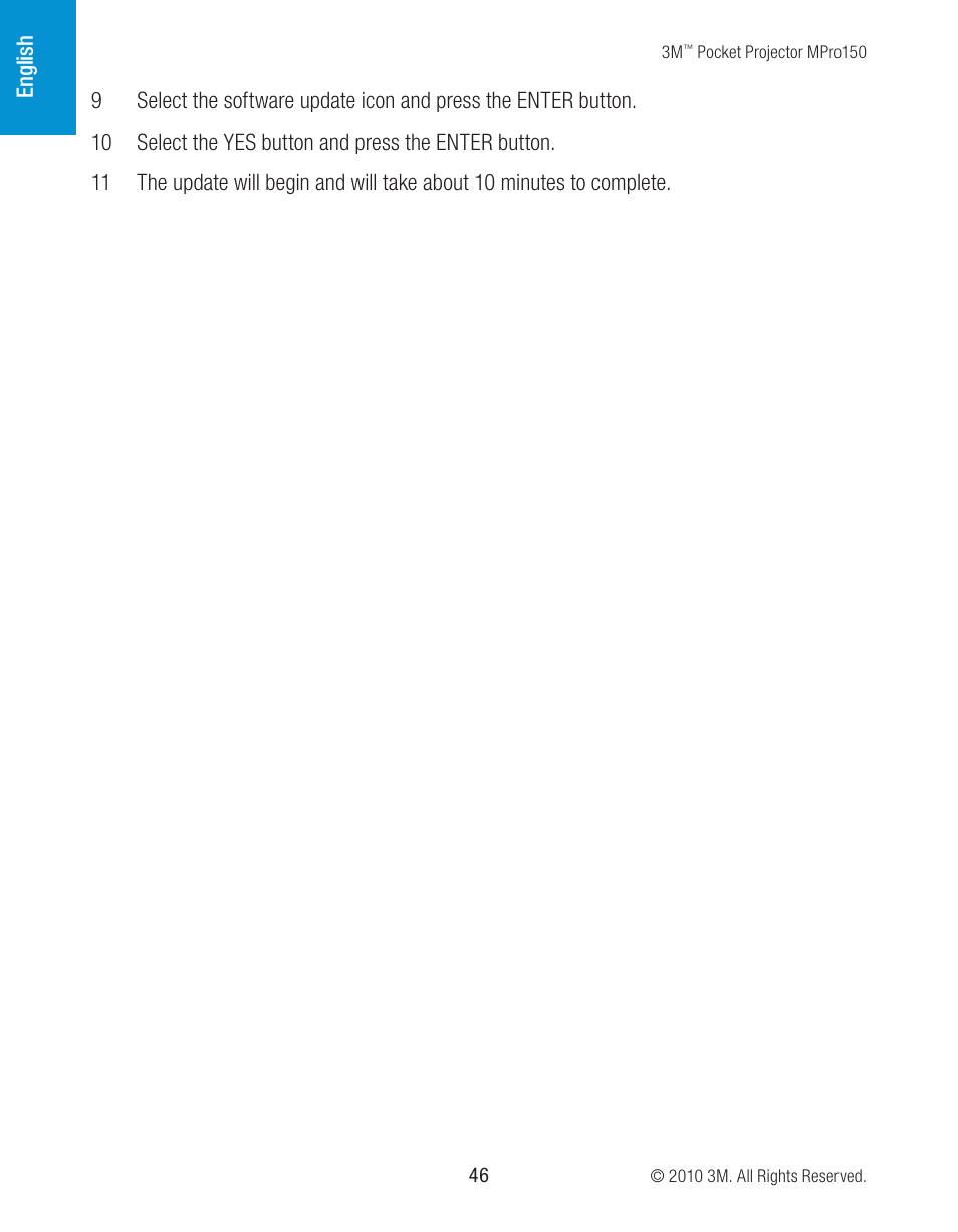 3M MPro150 User Manual | Page 46 / 58