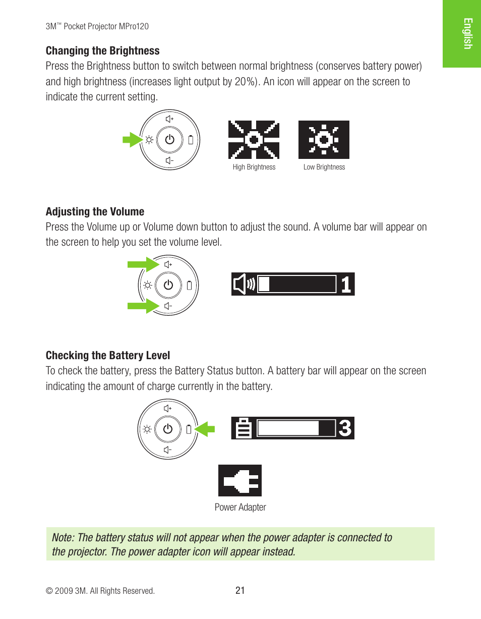 3M MPro120 User Manual | Page 21 / 32