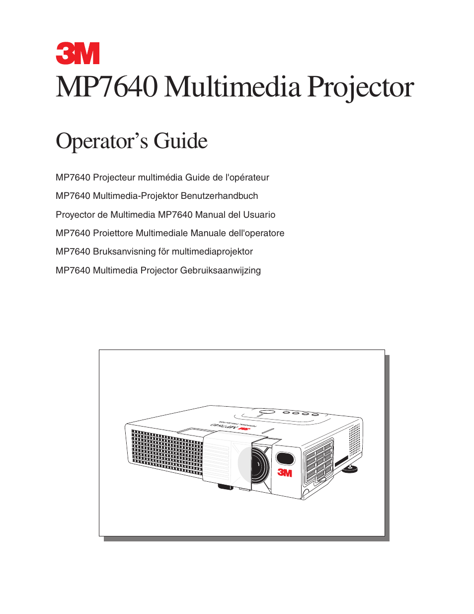 3M MP7640 User Manual | 28 pages