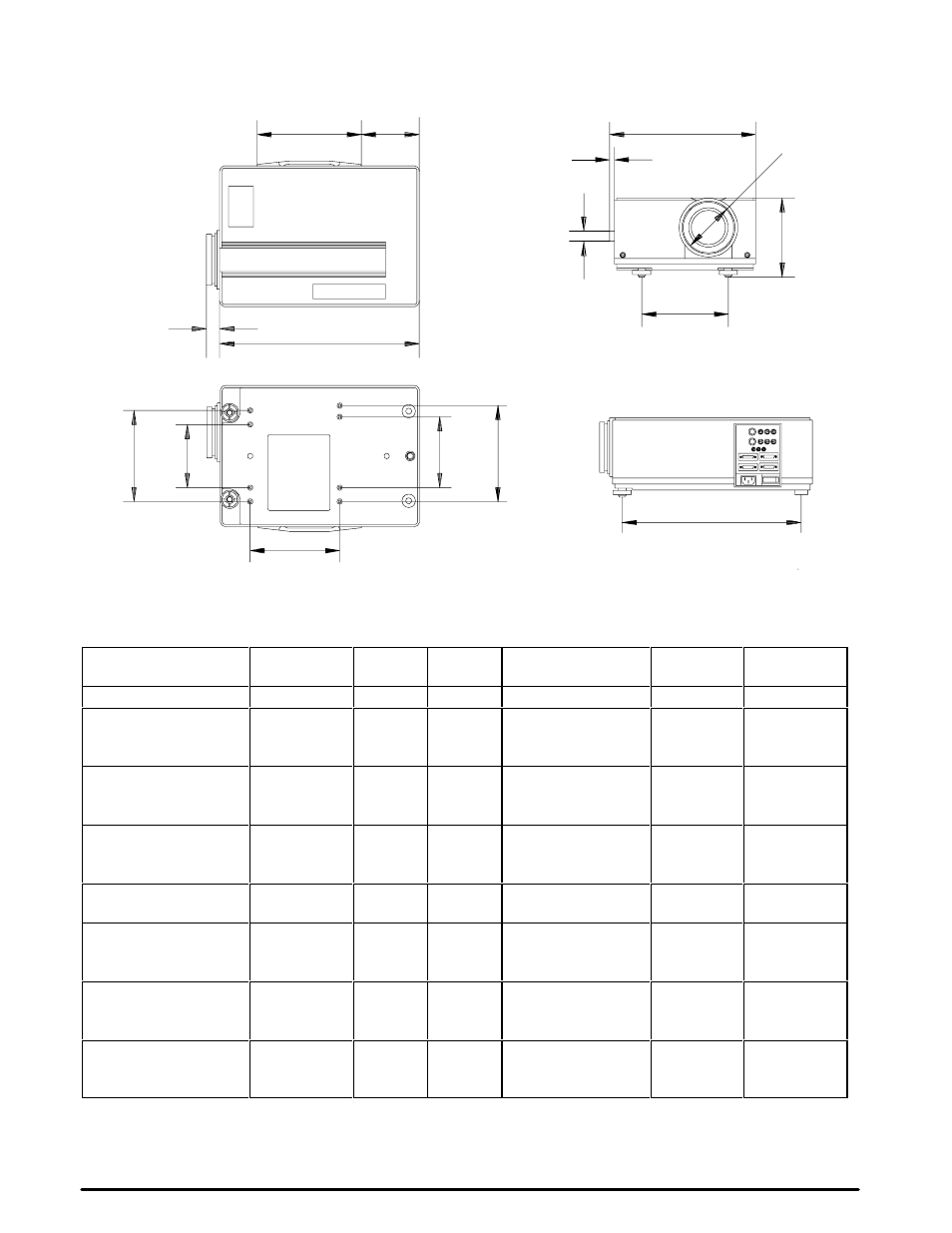 3. physical dimensions, 4. computer video (rgb) input signal | 3M MP8030 User Manual | Page 29 / 31