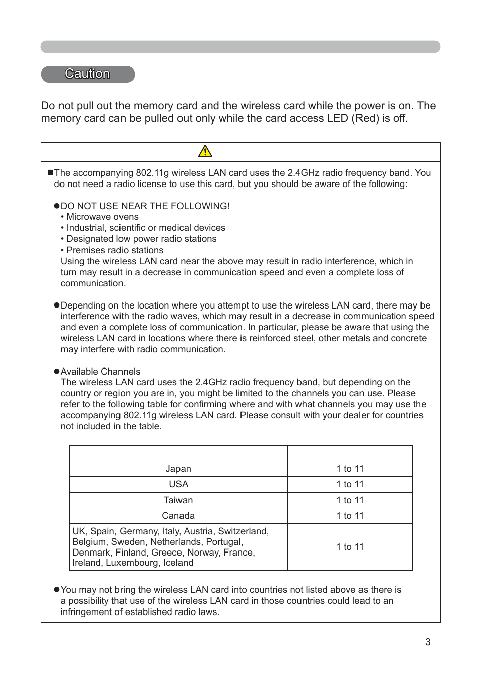 Caution | 3M Multimedia Projector X62w User Manual | Page 3 / 84