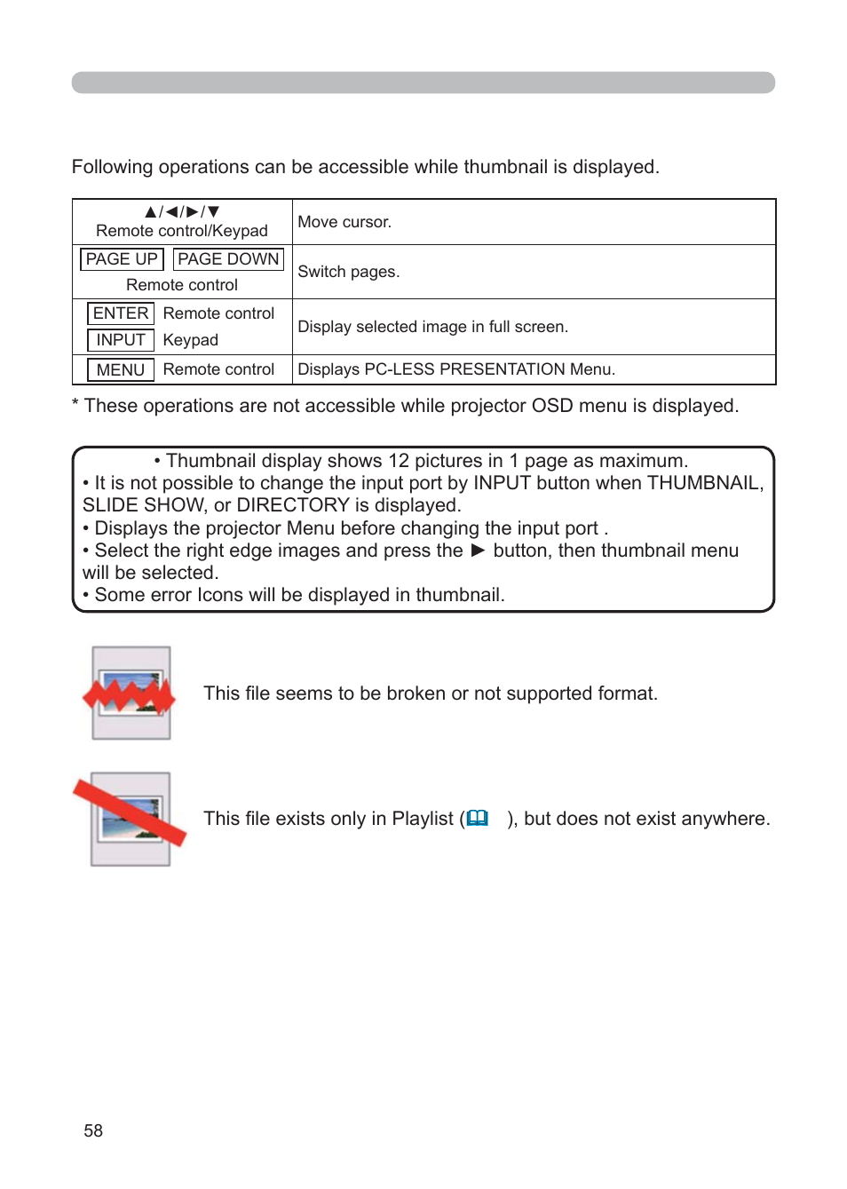 3M Multimedia Projector X62w User Manual | Page 58 / 84