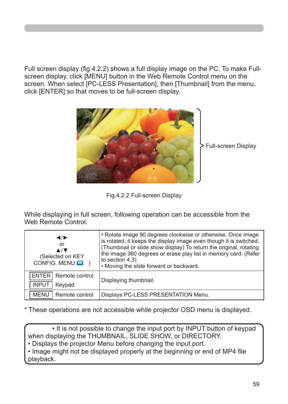 3M Multimedia Projector X62w User Manual | Page 59 / 84