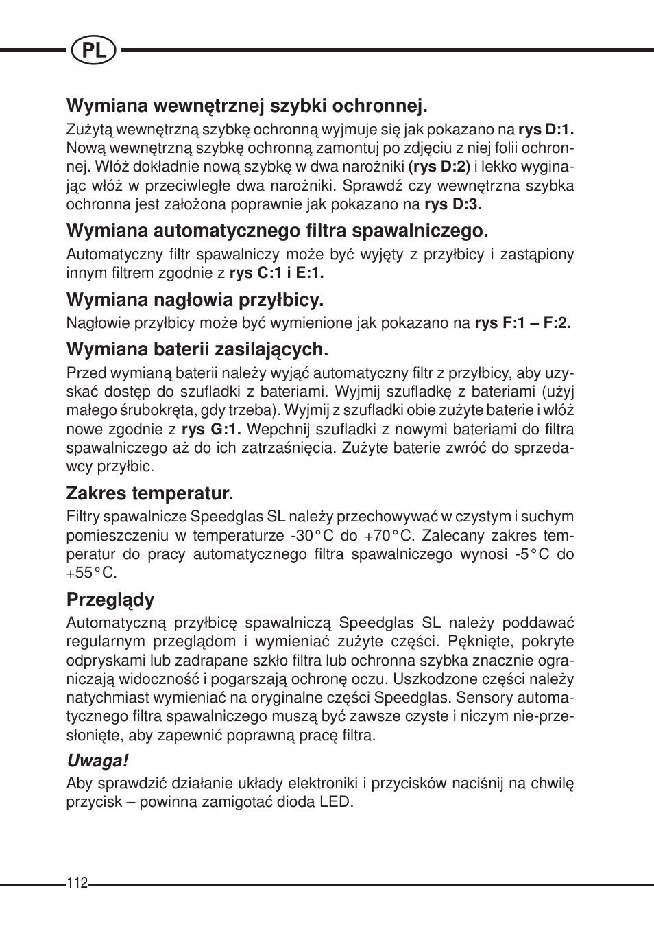 3M SPEEDGLAS SL User Manual | Page 112 / 187