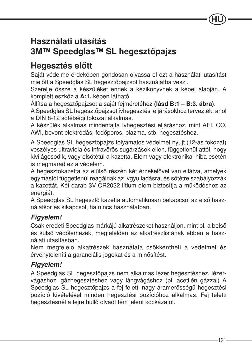 3M SPEEDGLAS SL User Manual | Page 121 / 187