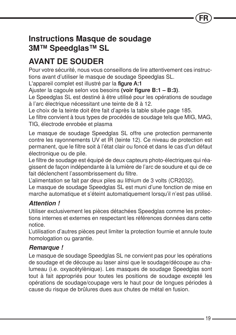 3M SPEEDGLAS SL User Manual | Page 19 / 187