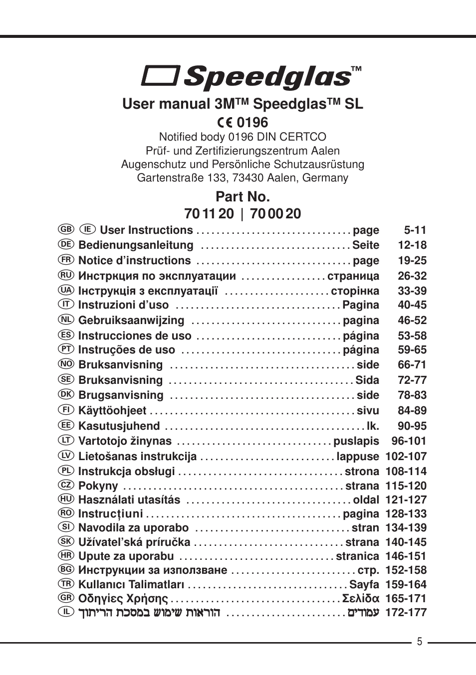 User manual 3m, Speedglas, I kkvvttyyrrhh ttkkssmmbb wwvvmmyyww ttvvaarrvvhh | Mmyyd dvvm mi i | 3M SPEEDGLAS SL User Manual | Page 5 / 187