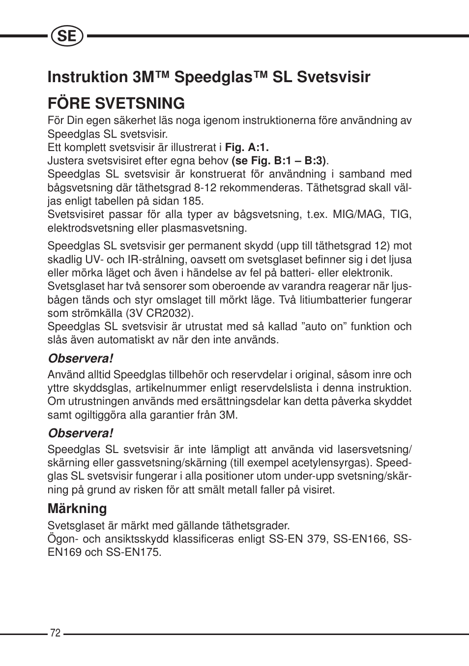 3M SPEEDGLAS SL User Manual | Page 72 / 187